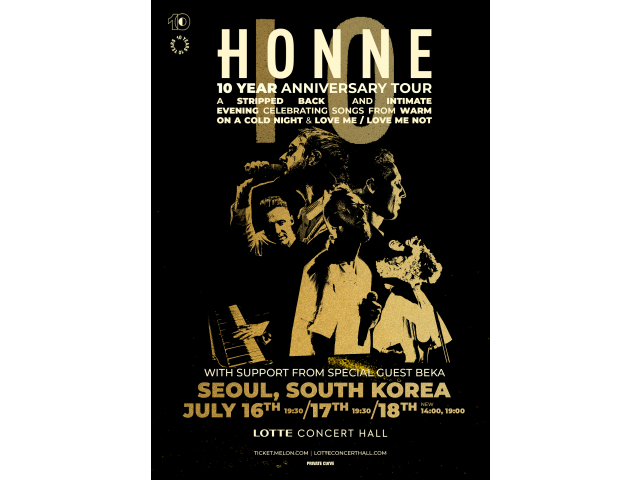 혼네 10주년 기념 내한공연 <HONNE: 10 YEAR ANNIVERSARY TOUR IN SEOUL> 추가 회차 오픈