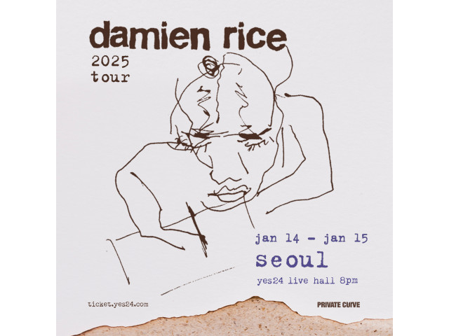 [공연안내] 데미안 라이스 내한공연 추가 오픈 <damien rice 2025 tour in Seoul>